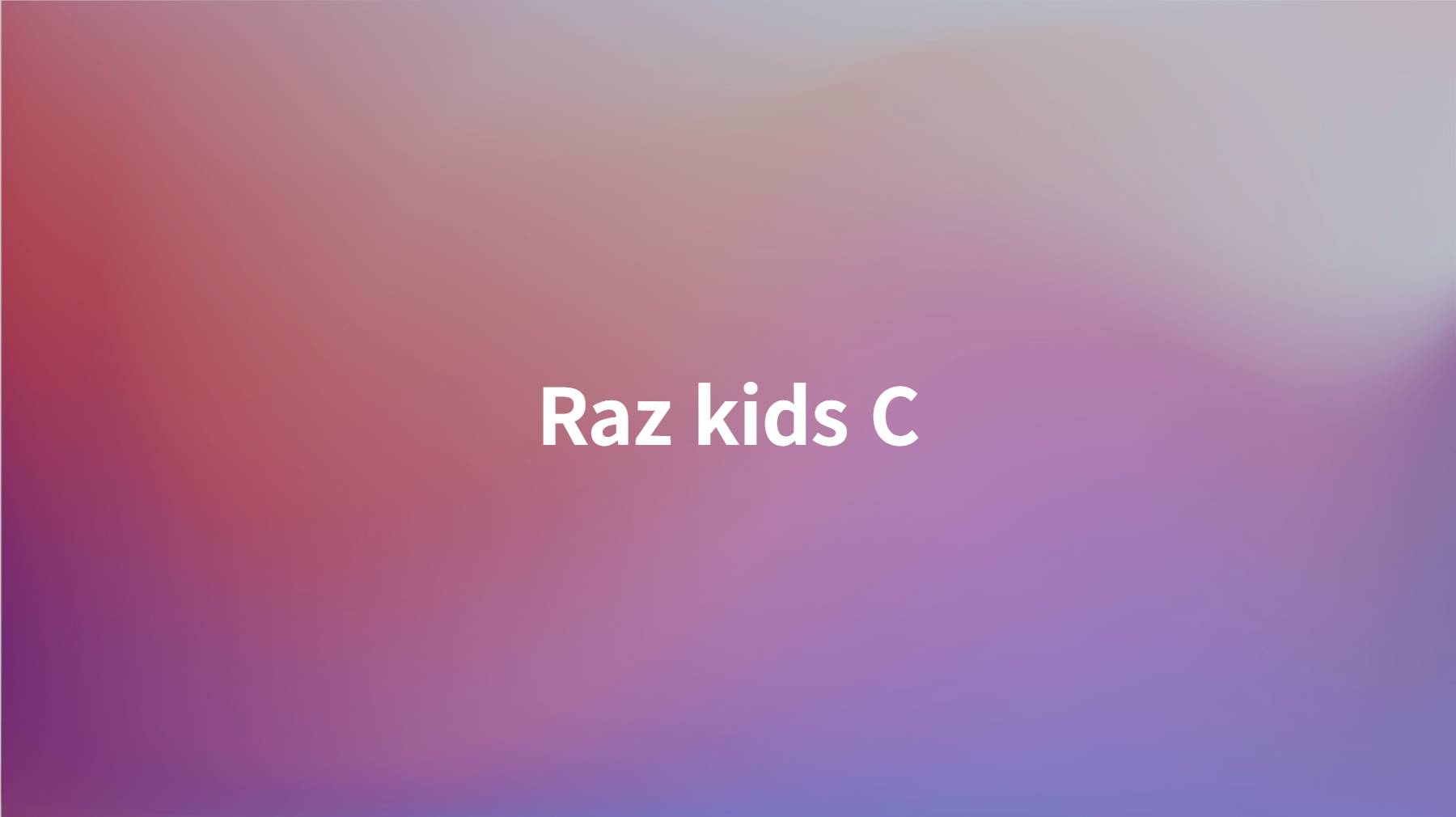 Apple Tree Raz Kid Raz kids C | 팀스영어수학학원ㅣ